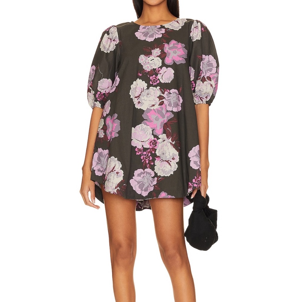 Free People Maye Poplin Tunic in Midnight Combo